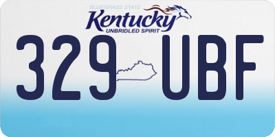 KY license plate 329UBF