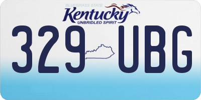 KY license plate 329UBG