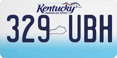 KY license plate 329UBH