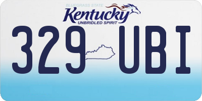 KY license plate 329UBI