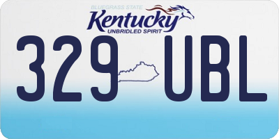 KY license plate 329UBL