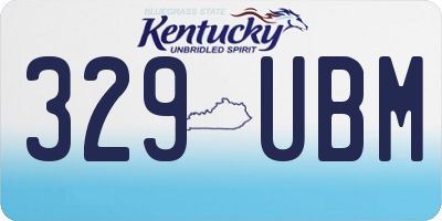 KY license plate 329UBM