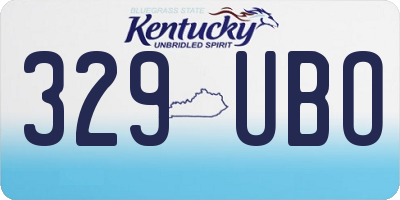 KY license plate 329UBO