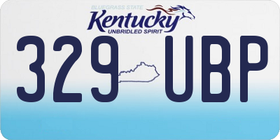 KY license plate 329UBP