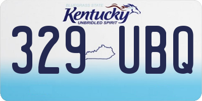 KY license plate 329UBQ