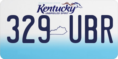 KY license plate 329UBR