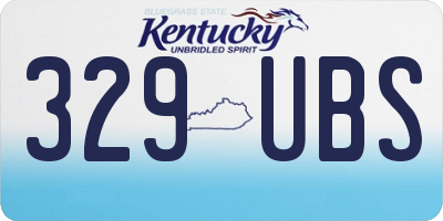 KY license plate 329UBS