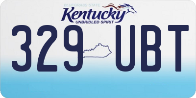 KY license plate 329UBT