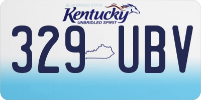 KY license plate 329UBV