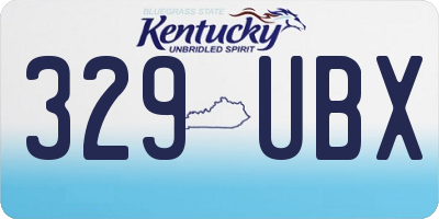 KY license plate 329UBX
