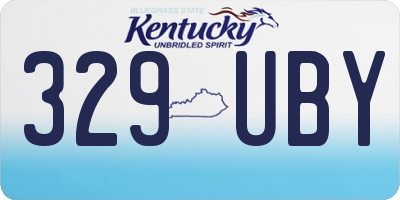 KY license plate 329UBY