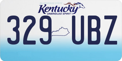 KY license plate 329UBZ