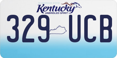 KY license plate 329UCB