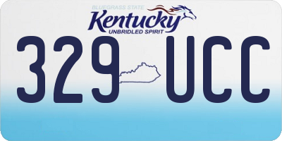 KY license plate 329UCC