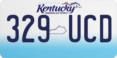 KY license plate 329UCD