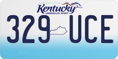 KY license plate 329UCE