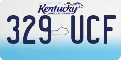 KY license plate 329UCF