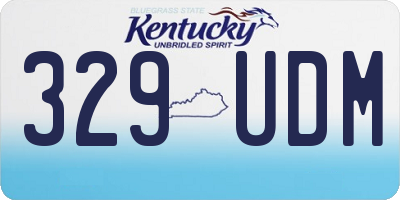 KY license plate 329UDM