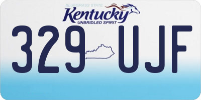 KY license plate 329UJF