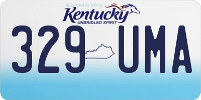 KY license plate 329UMA
