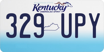 KY license plate 329UPY
