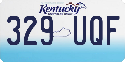 KY license plate 329UQF