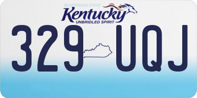 KY license plate 329UQJ