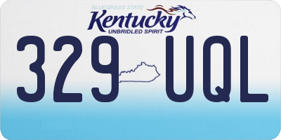 KY license plate 329UQL