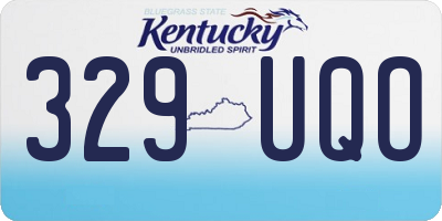 KY license plate 329UQO
