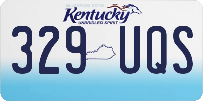 KY license plate 329UQS