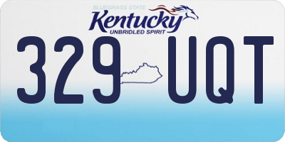 KY license plate 329UQT