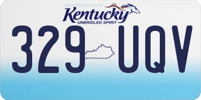 KY license plate 329UQV