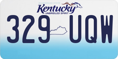KY license plate 329UQW