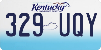 KY license plate 329UQY