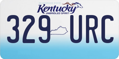 KY license plate 329URC