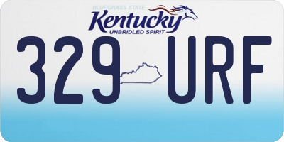 KY license plate 329URF