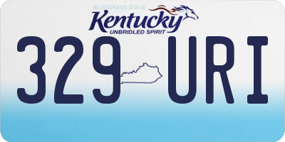 KY license plate 329URI