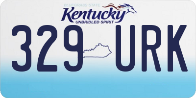 KY license plate 329URK