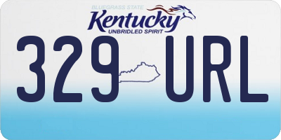 KY license plate 329URL
