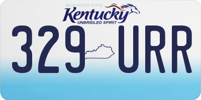 KY license plate 329URR
