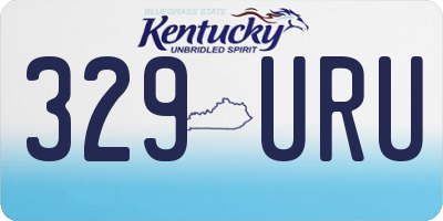 KY license plate 329URU