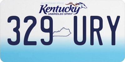 KY license plate 329URY
