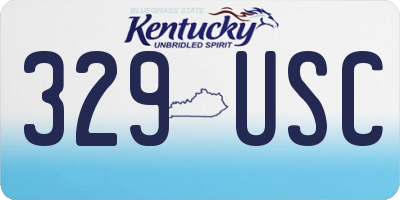 KY license plate 329USC