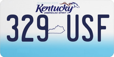 KY license plate 329USF