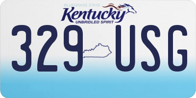 KY license plate 329USG