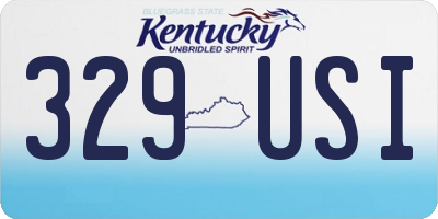 KY license plate 329USI