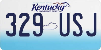 KY license plate 329USJ