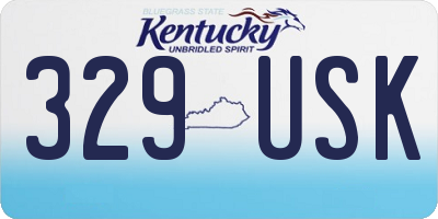 KY license plate 329USK