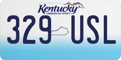 KY license plate 329USL
