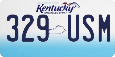 KY license plate 329USM